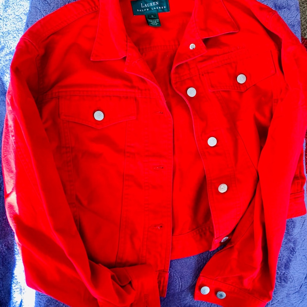 Ralph Lauren red denim jacket